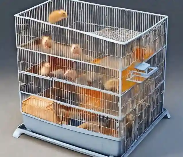 plastic modular hamster cage