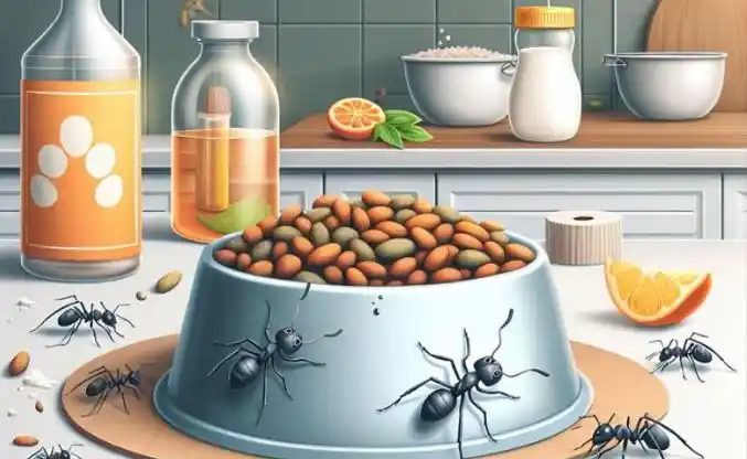 keep ants out of pet food