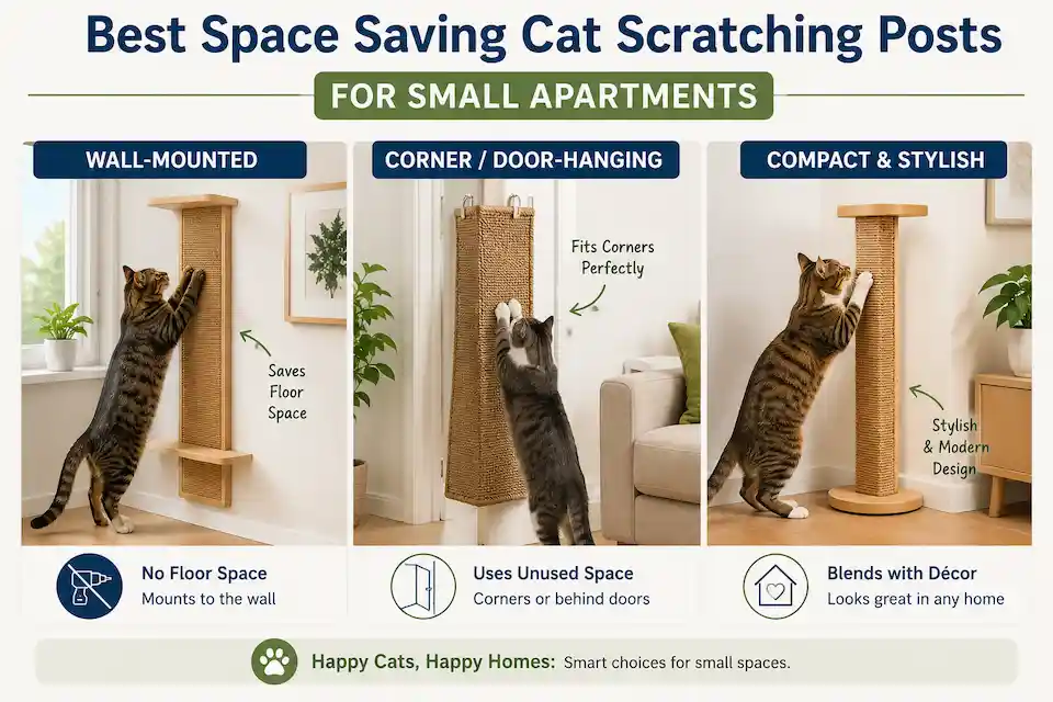 Best Space Saving Cat Scratching Posts for Small Apartments 1 Cat Scratching Posts